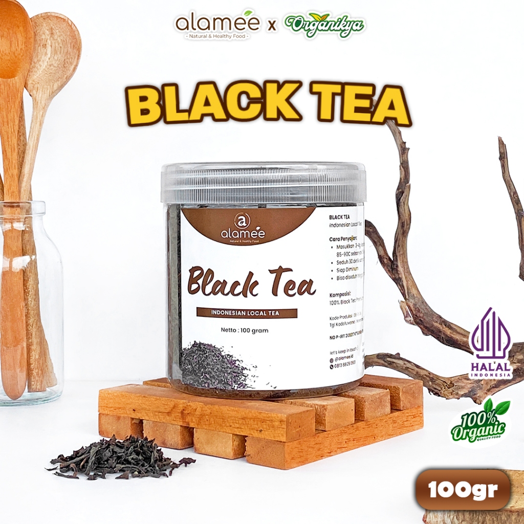 

Black Tea Teh Organic Bunga Kering Hitam Dried Alami Organik Herbal 100gr organikya