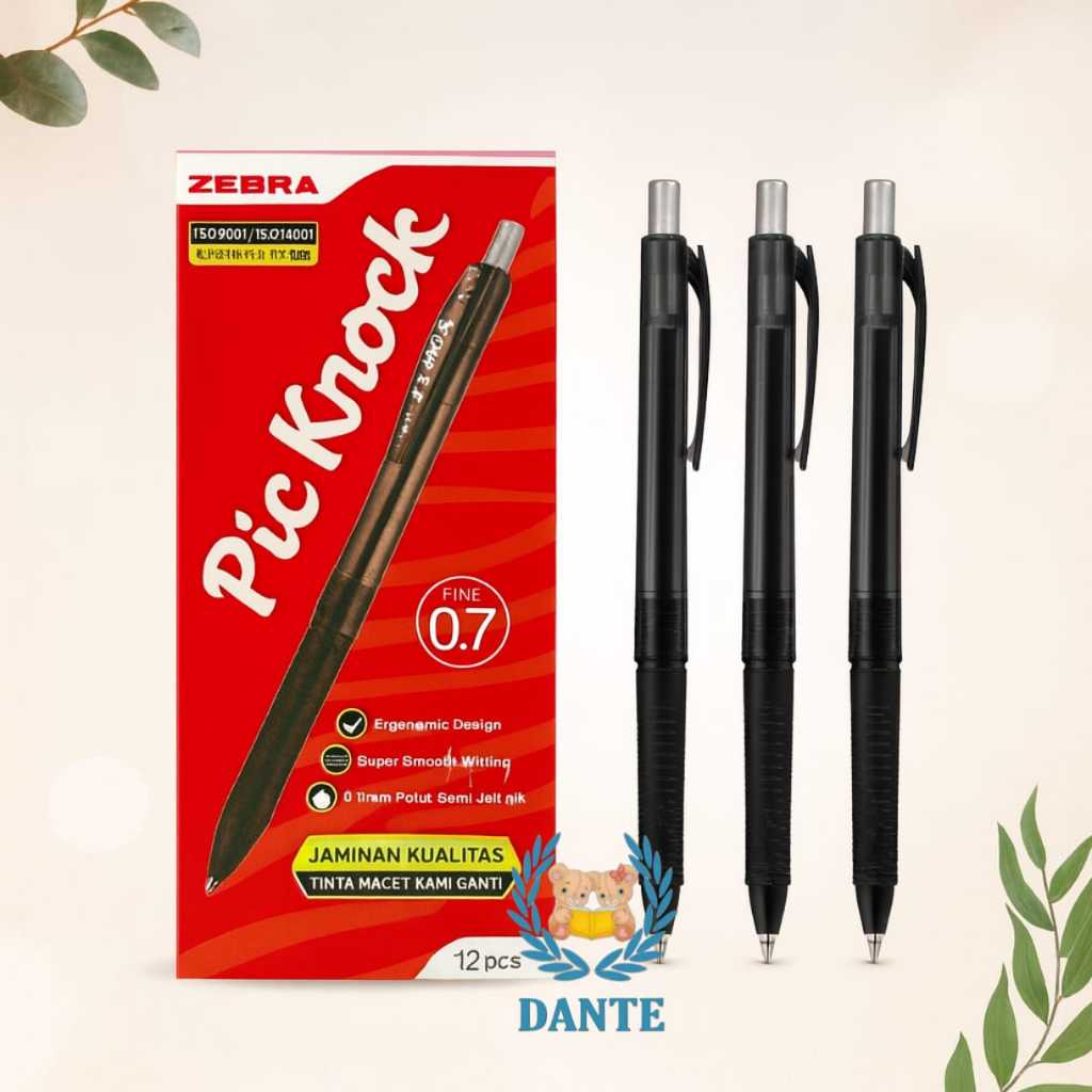 

Pulpen Zebra Pic Knock 0.7mm Clicker per Lusin