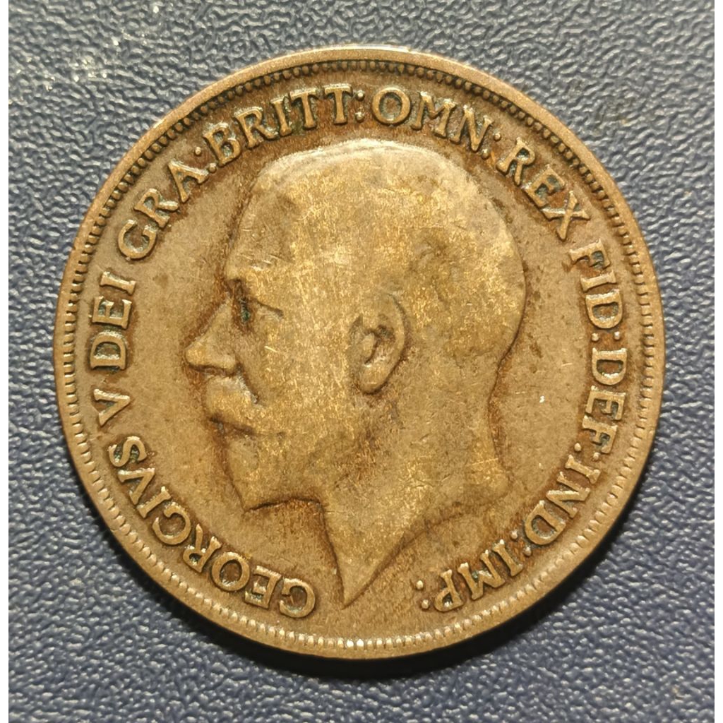 Koleksi Koin United Kingdom 1 Penny George V Tahun 1918