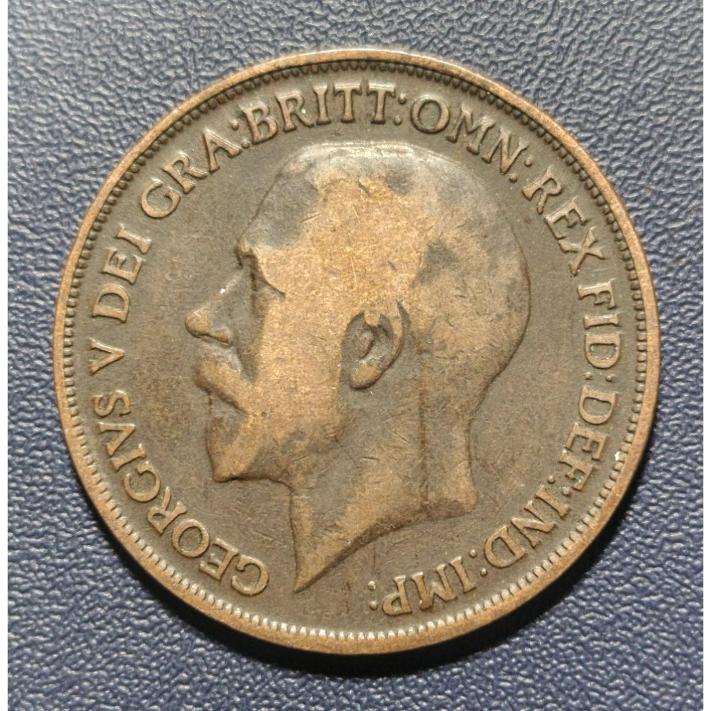 Koleksi koin United kingdom 1 Penny George V Tahun 1913