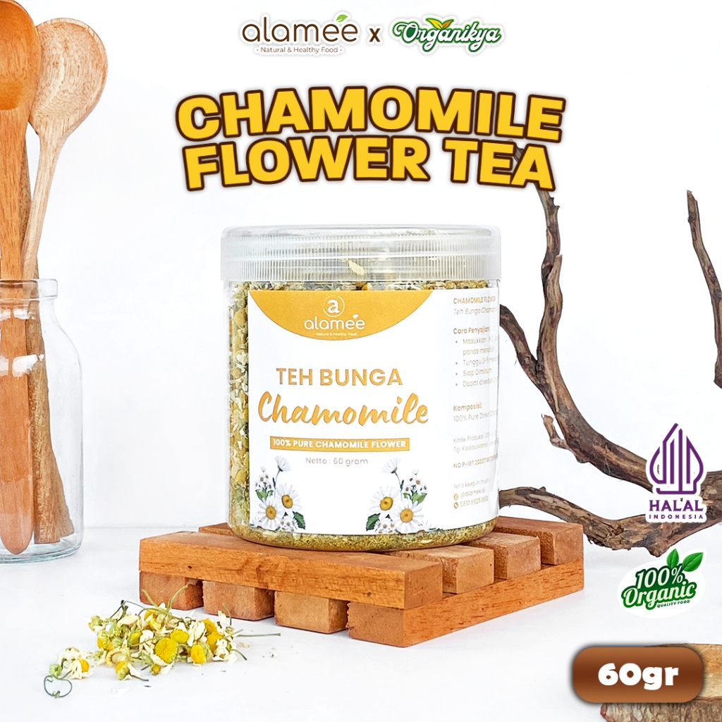 

Teh Chamomile Camomile Tea Flower Anti Insomnia Relaksasi Kamomile Anxiety Sleep 60G organikya