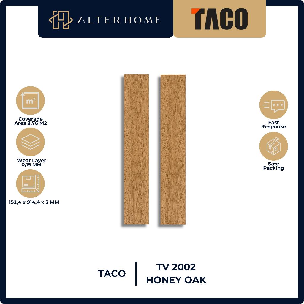 TACO LANTAI VINYL 2 MM MOTIF KAYU WOOD SERIES | TV 2002 - HONEY OAK | 152,4 x 914,4 MM | 27 PCS (3,7