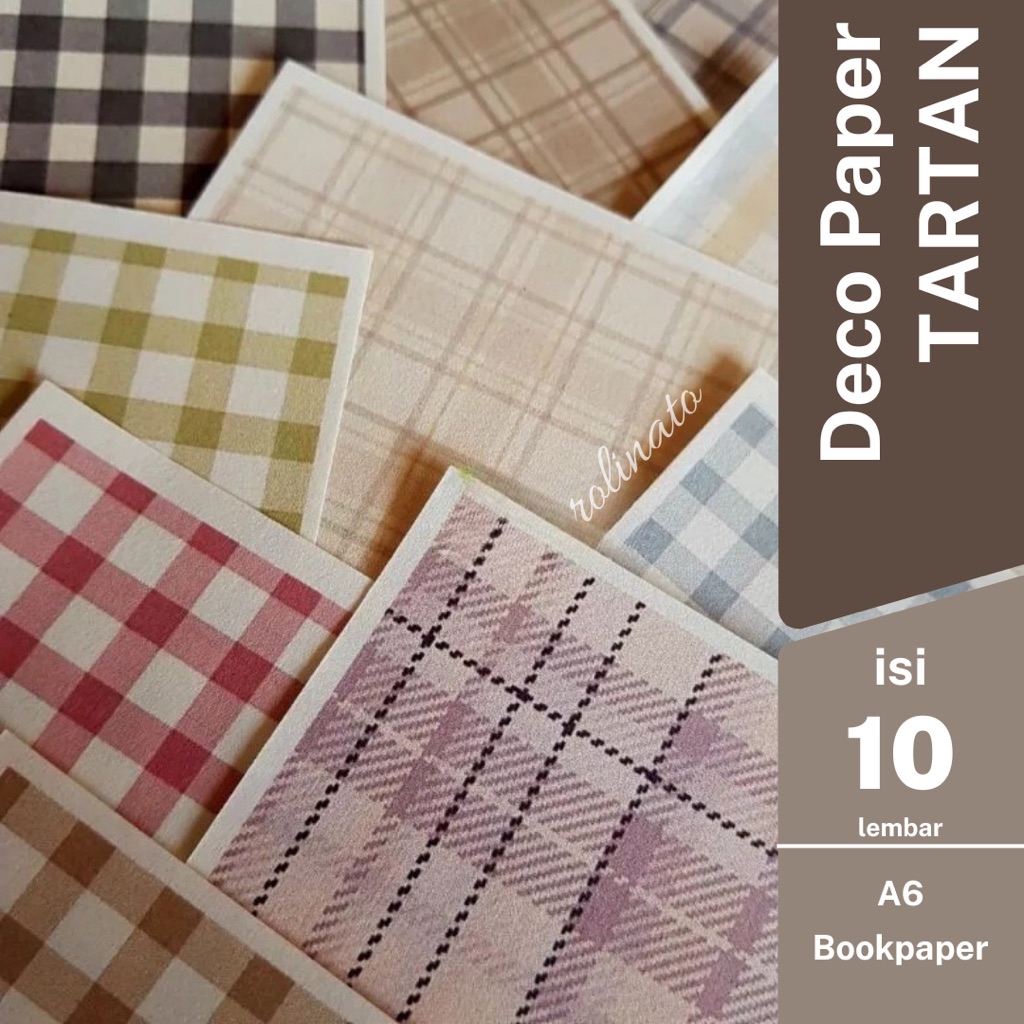 

Deco Paper TARTAN Series / Kertas Scrapbook