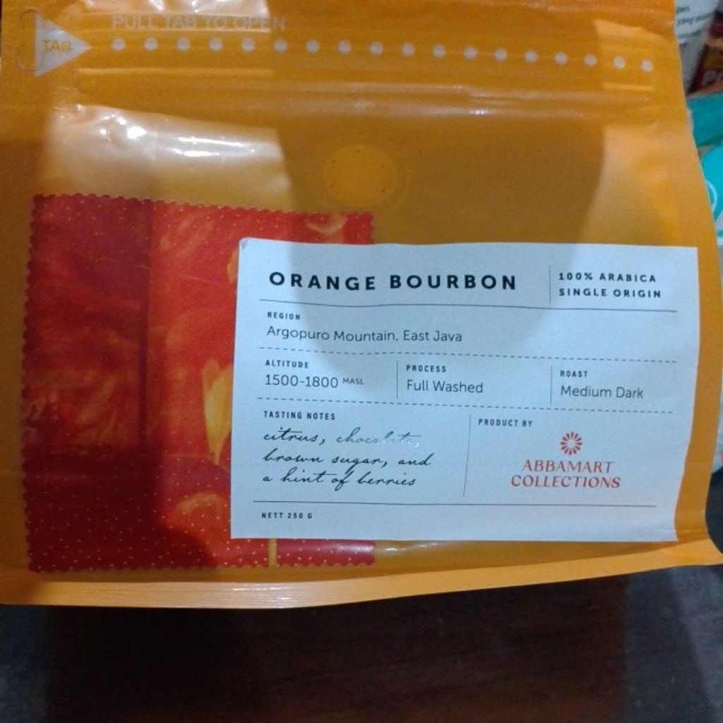 

ABBAMART KOPI ORANGE BOURBOUN 250GR