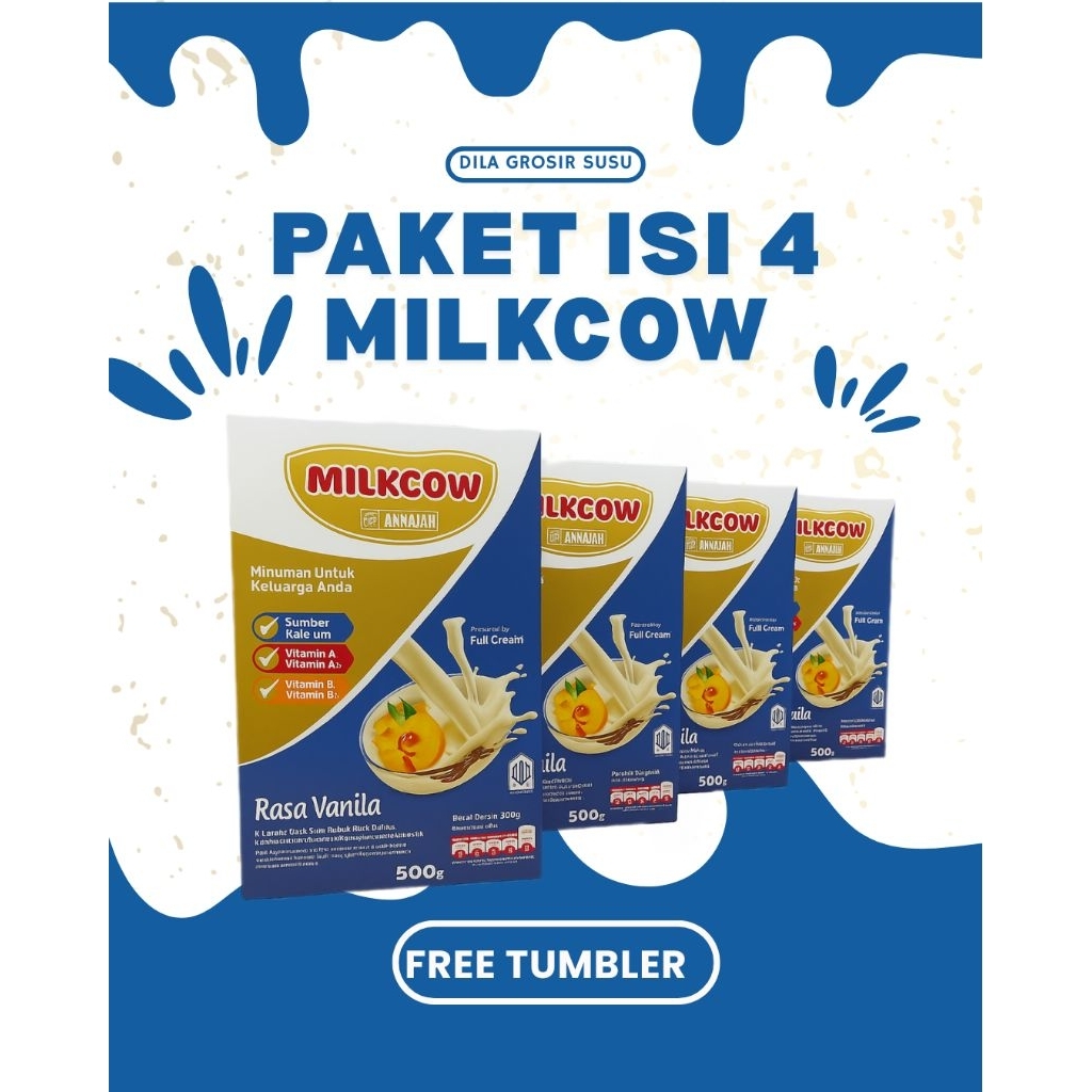 

Paket Milkcow isi 4x 500 gram berhadiah tumbler