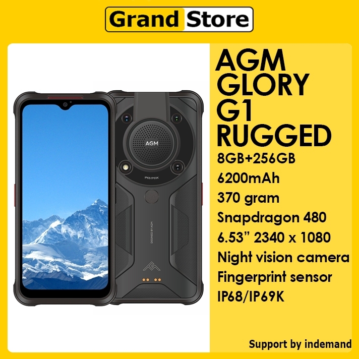 AGM Glory G1 5G Rugged Mobile Phone 8GB+256GB 6200mAh 6.53 inch NFC