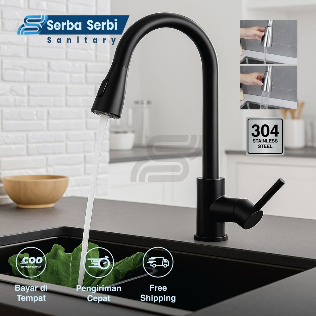 Kran Wastafel Cuci Piring - Keran Wastafel Cuci Piring - Kran Cuci Piring - Model Shower Fleksibel