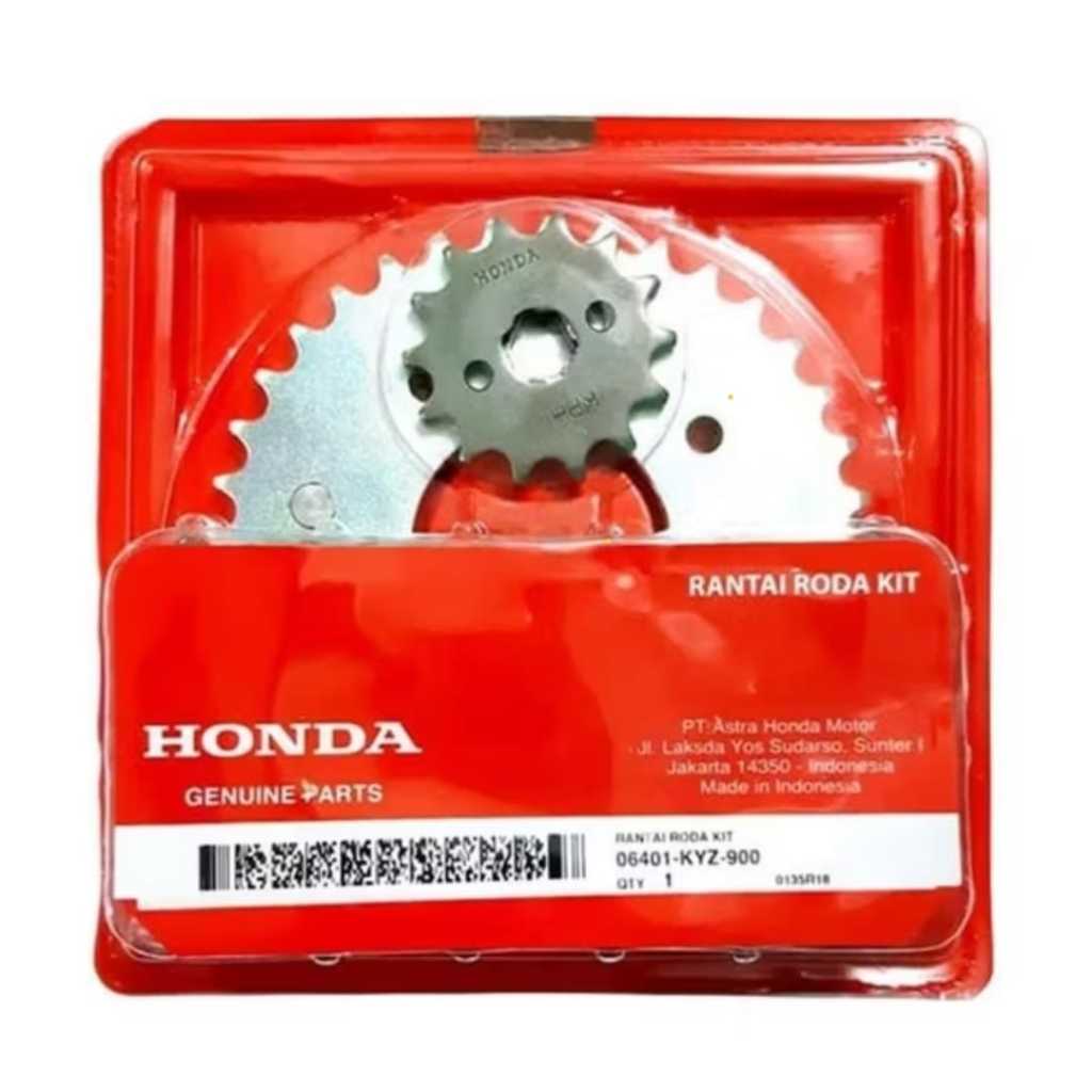 GEAR SET GIRSET  KYZ GEAR + RANTAI HONDA SUPRA X 125 HELM IN KYZ