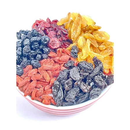 

Mix 5 Dried Fruits Premium (Blueberry, Cranberry, Goji Berry, Dark Raisins, Golden Raisins)