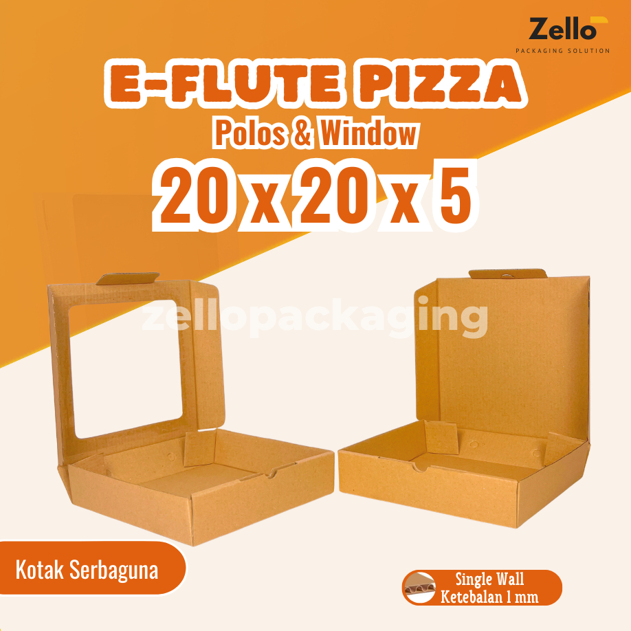 

E-Flute Kardus Coklat Tempat Packing Olshop Kotak Baju Souvenir Serbaguna 20x20x5 20x20x4.5