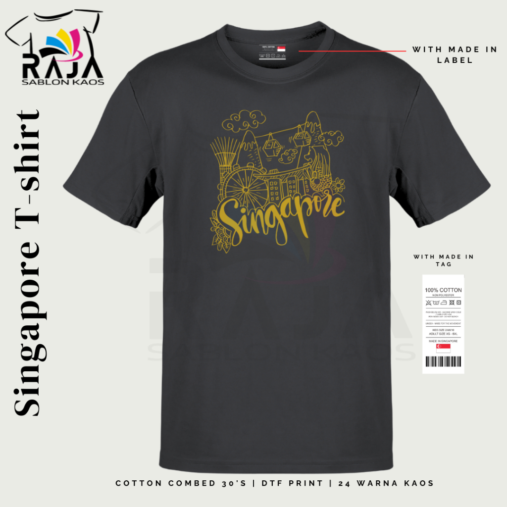 Baju Souvenir Negara Singapore  Kaos Oleh-oleh Negara Singapore Type 8