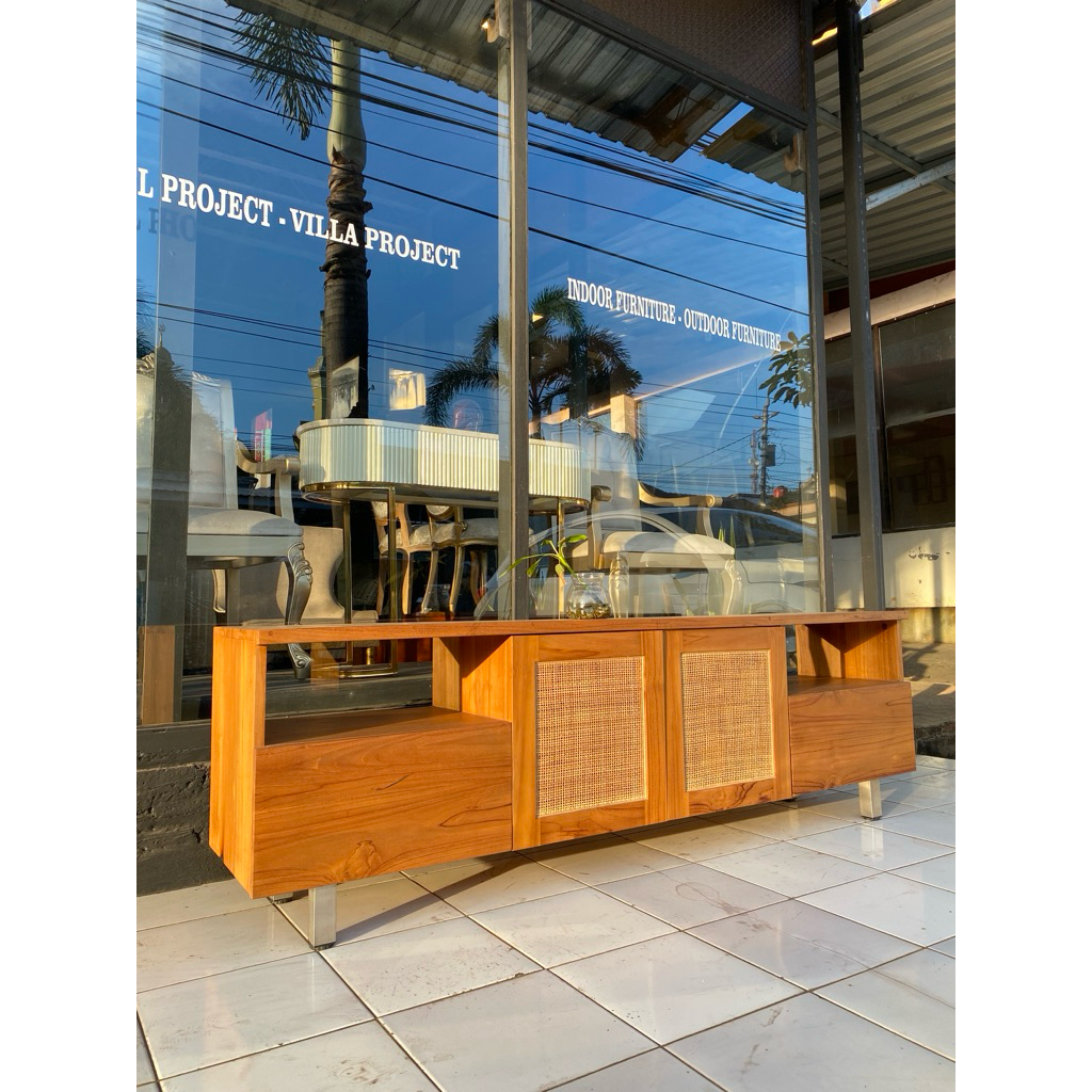 Buffet Jati Solid Minimalis Buffet Jati Rotan Minimalis Buffet Minimalis Jati Buffet TV Jati Minimal