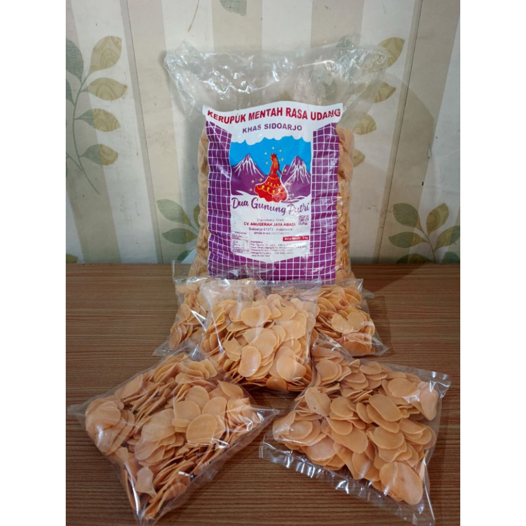 

Kerupuk Mentah Rasa Udang Cap Gunung Putri Sidoarjo