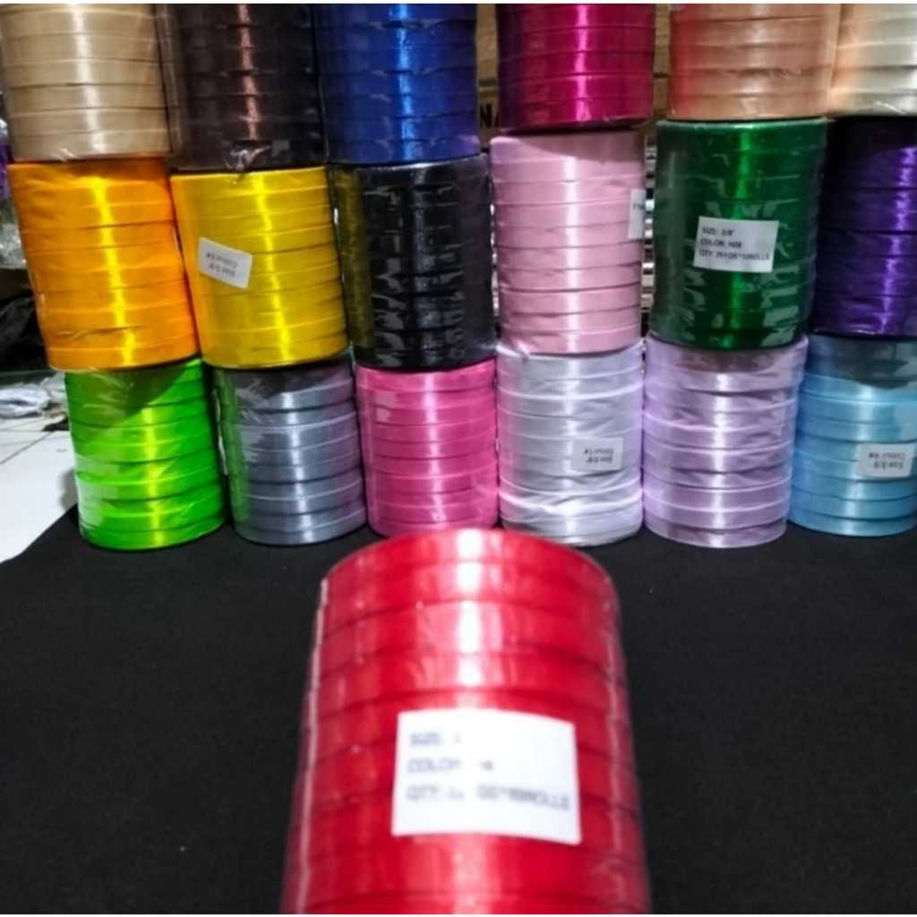 

Pita Satin 3/8 Inch - 1 Cm, Kualitas Baik