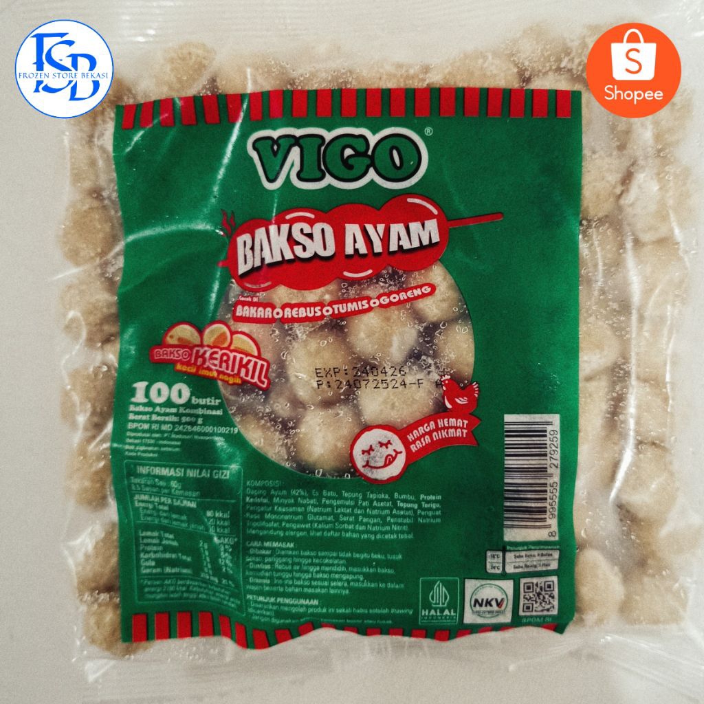 

VIGO BAKSO AYAM KERIKIL ( 500 GR / ISI 100 )