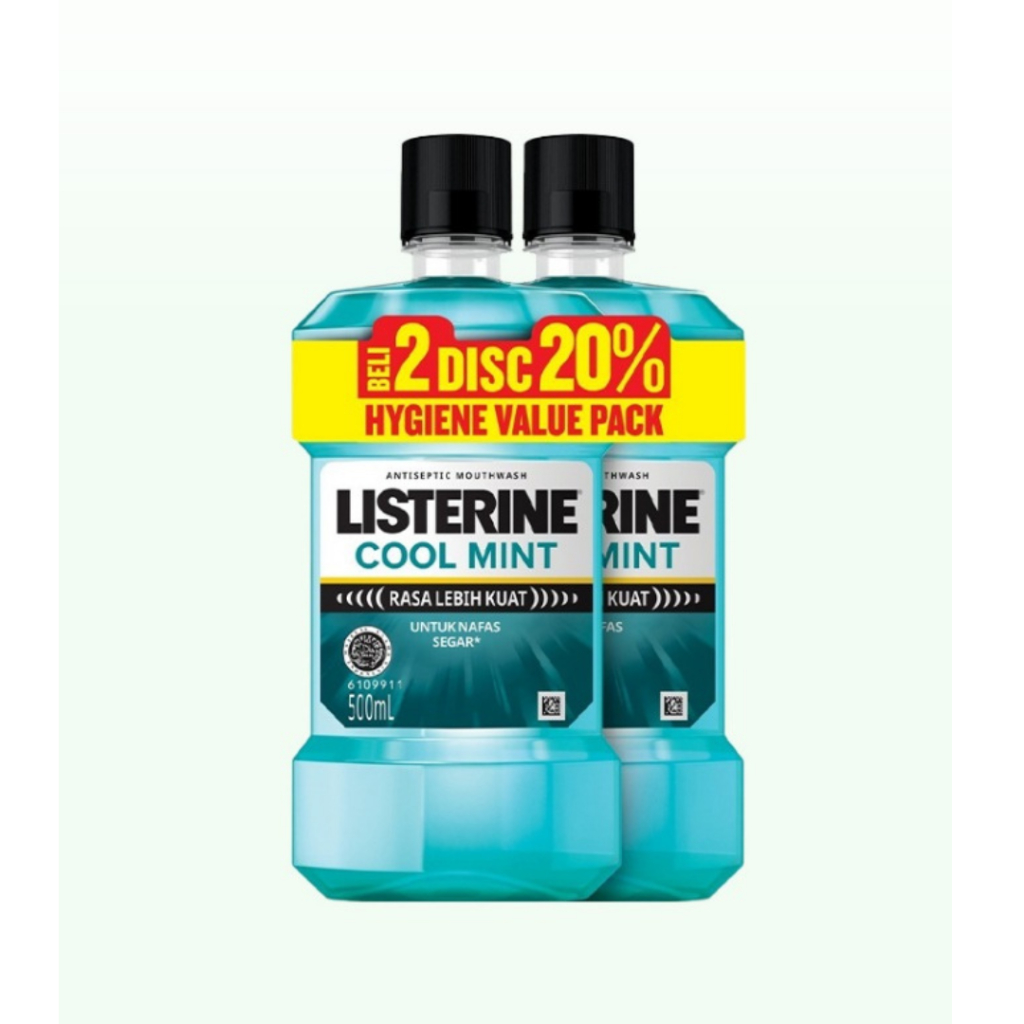 LISTERINE Cool Mint Mouthwash 500ml Twinpack / LISTERINE 500ML TWIN PACK