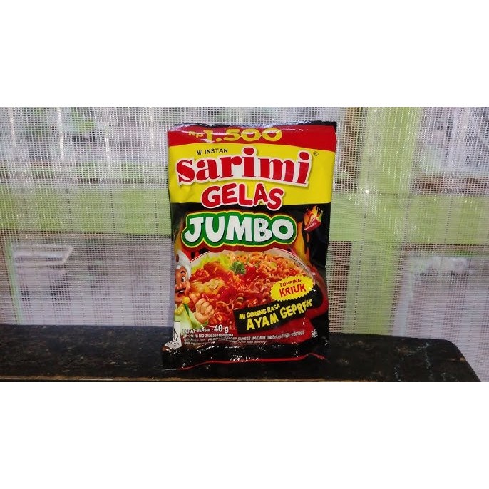 

SARIMI GELAS MI INSTAN JUMBO RASA AYAM GEPREK 1 DUS 12 PCS