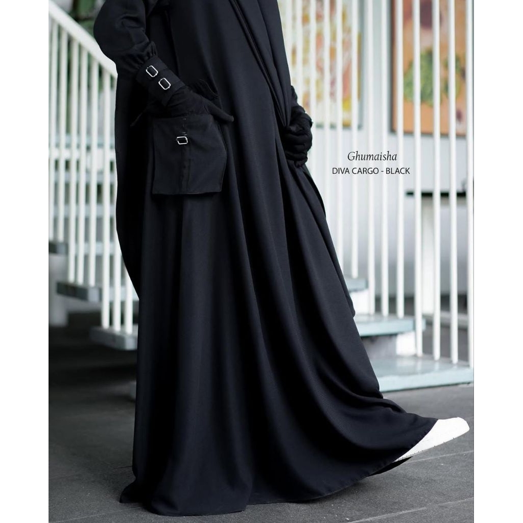 Gamis Cargo Diva Cargo by Ghumaisha (PRELOVED)