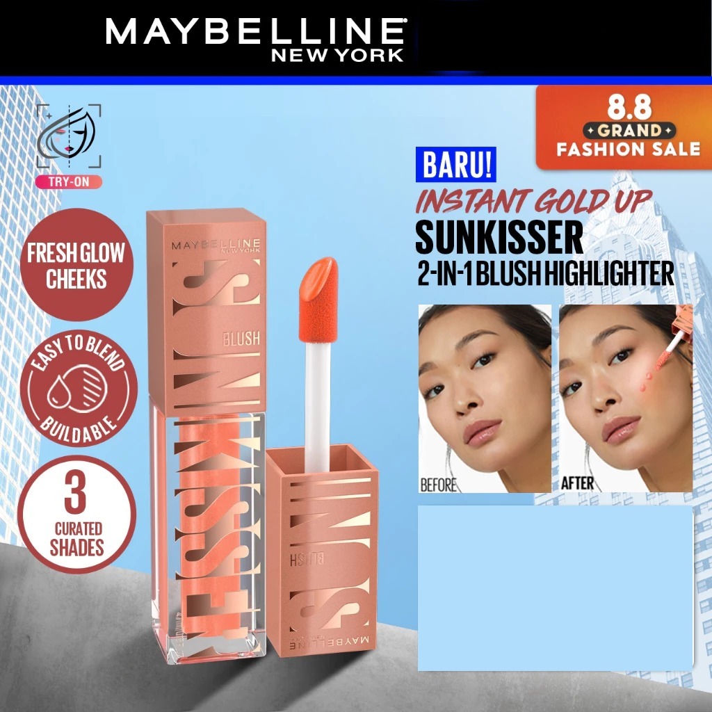 Maybelline Sunkisser Liquid Blush 5.4mL Instant Fresh Cheeks Glow Matte Cream Blush Liquid Blush Hig