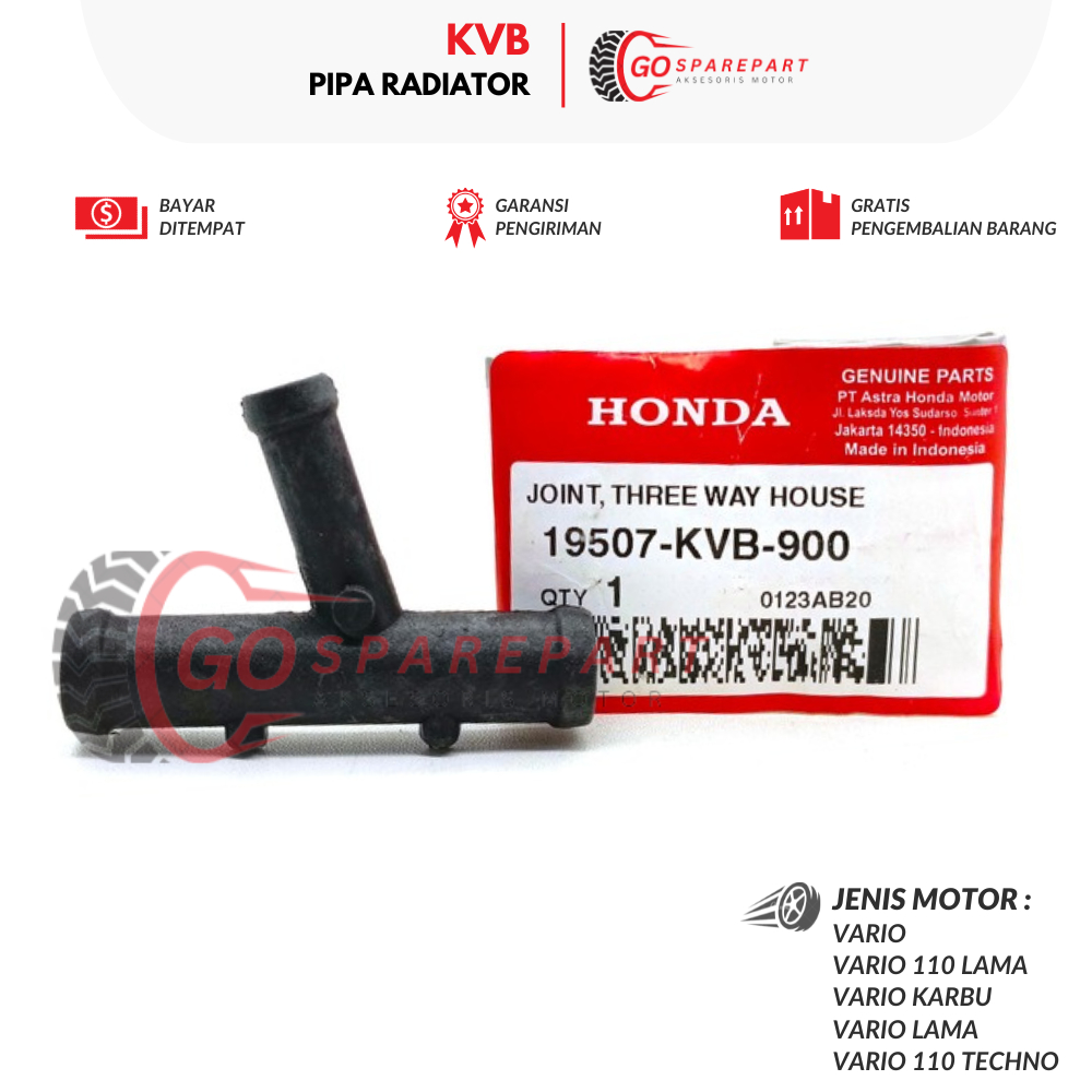 KVB PIPA RADIATOR MOTOR HONDA VARIO / SELANG RADIATOR MOTOR VARIO / RADIATOR / SELANG PENDINGIN / SU