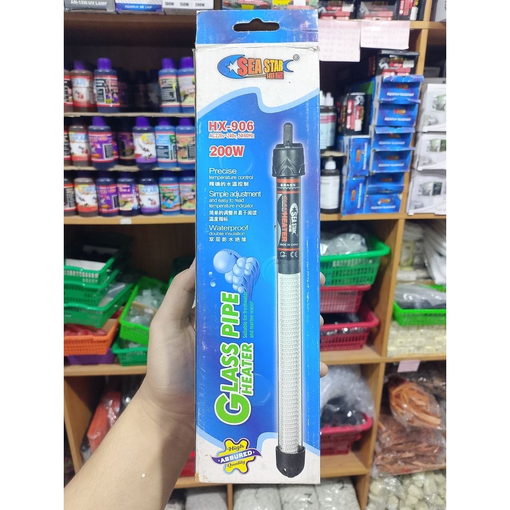 HEATER KACA AQUARIUM // PEMANAS AIR AQUARIUM // SEA STAR HX 906 200 W