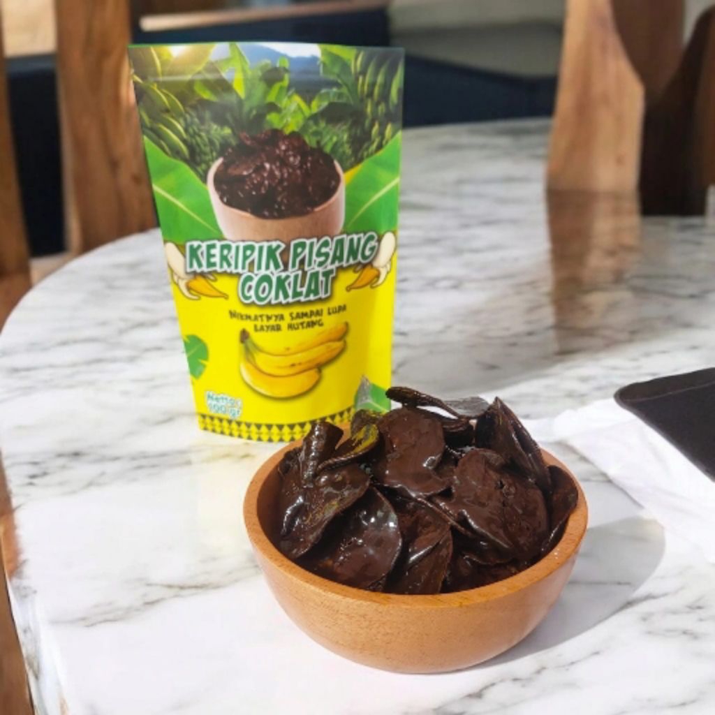 

Keripik Pisang Coklat Enak dan Gurih 100% Pisang Tanduk Segar Pilihan