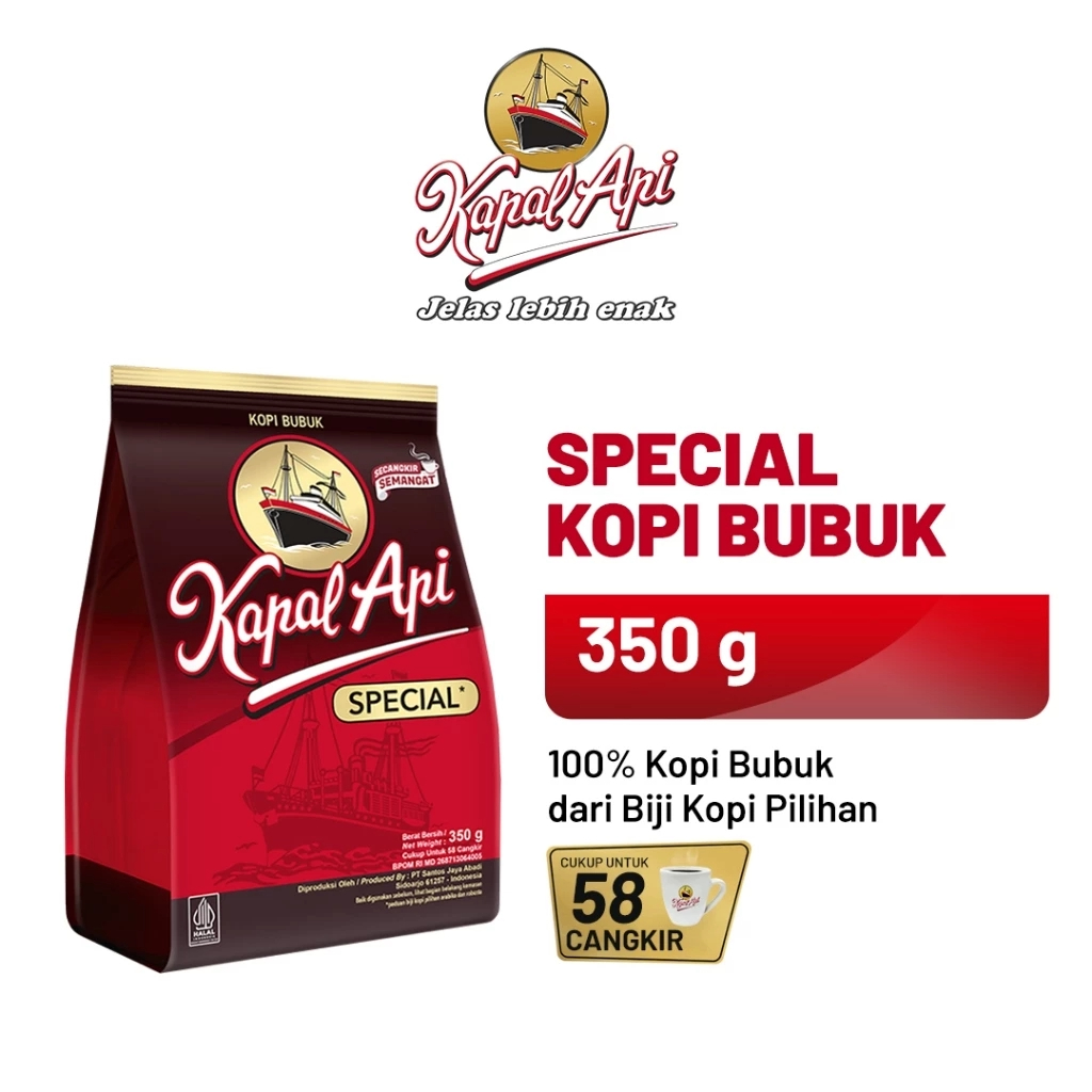 

Kopi Kapal Api Special Merah 350g (Tersedia Harga Grosir)