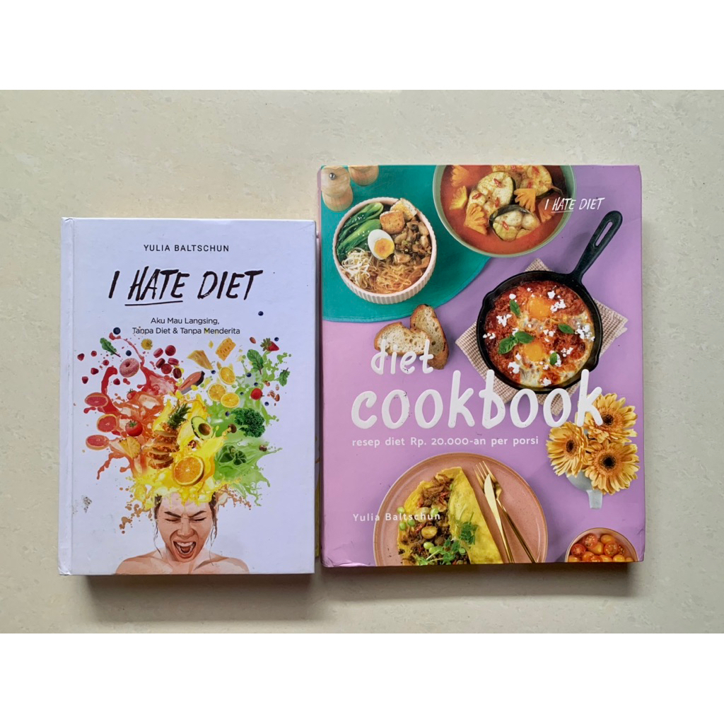 SET 2 - Buku I Hate Diet + Diet Cookbook Yulia Baltschun Preloved