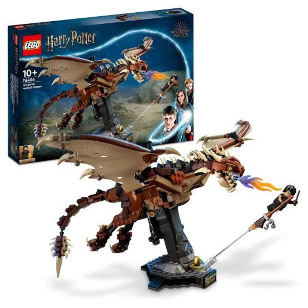 LEGO Harry Potter 76406 Hungarian Horntail Dragon | Mainan Blok Bangunan Naga Koleksi Wizarding Worl