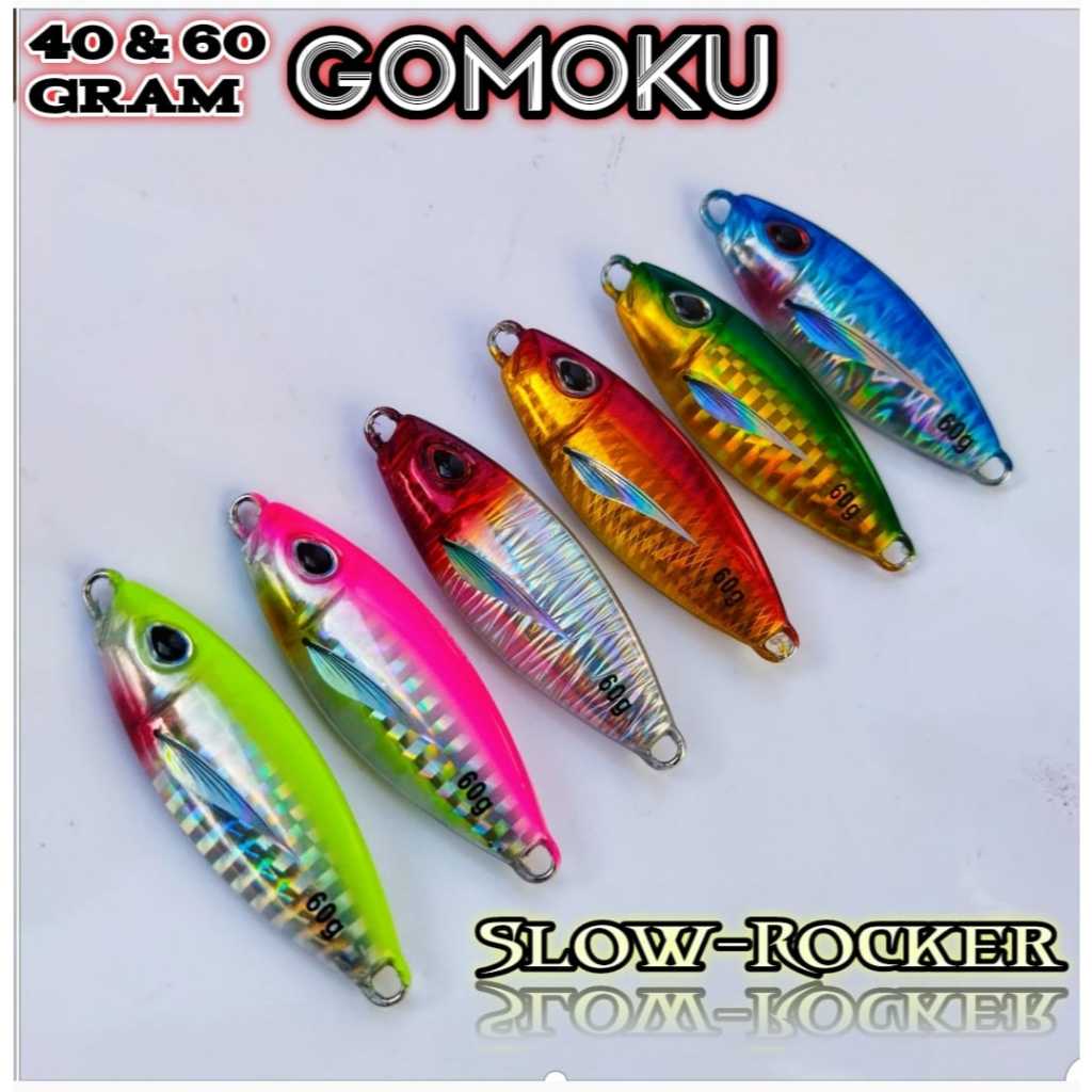 METAL JIG  GOMOKU SLOWROCKER 40 60 GRAM GLOW IN THE DARK MEDIUM