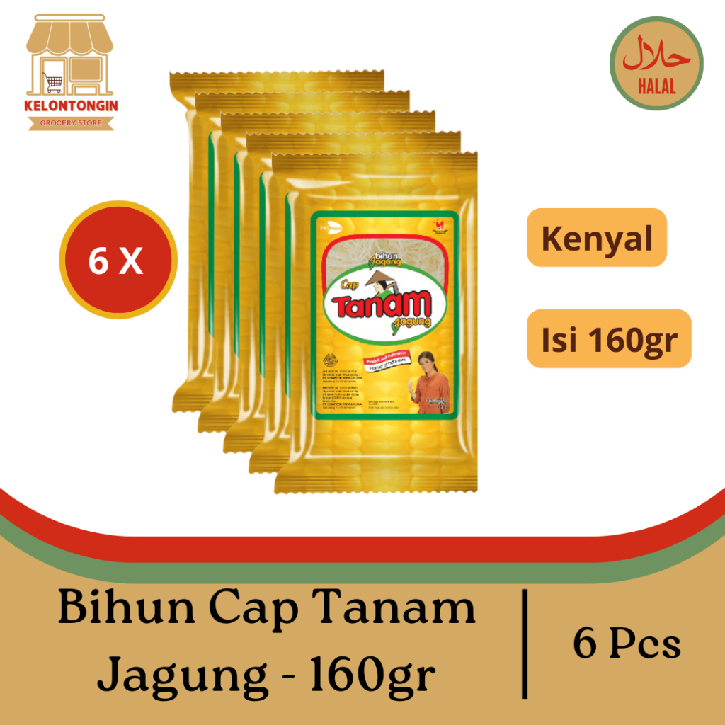 

Bihun Cap Tanam Jagung Isi 6 - 120gr / Bihun Masak / Bihun Kenyal
