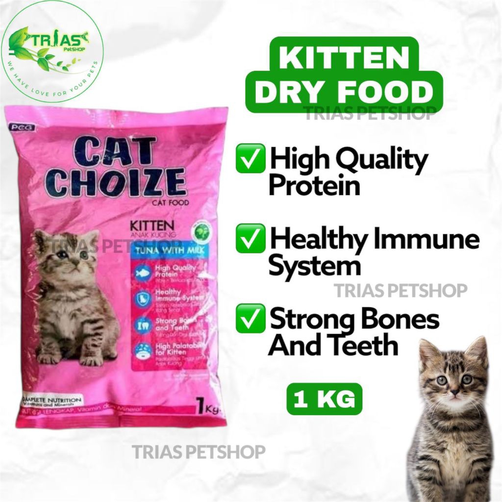 Cat Choize Kitten Tuna with Milk 1kg / makanan kucing Cat Choize / makanan anak kucing Cat Choize / 