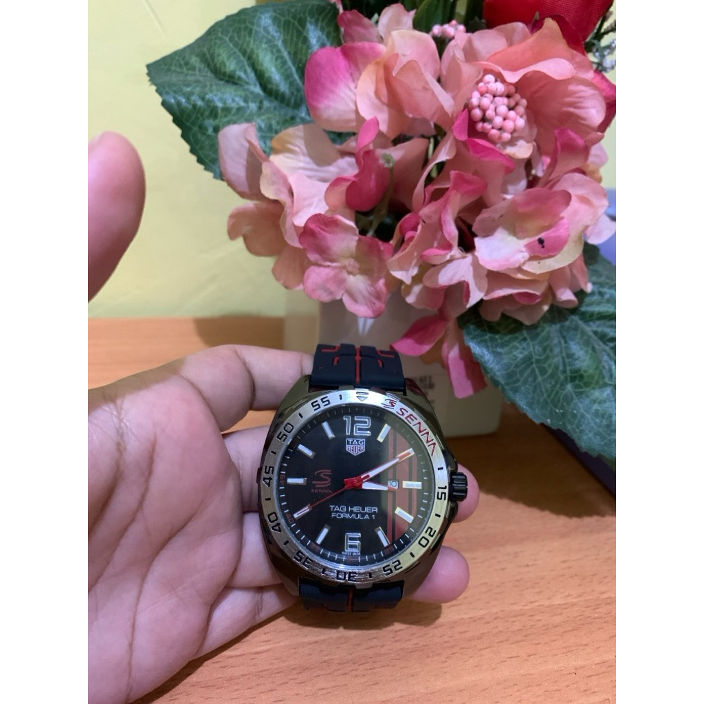 PRELOVED jam tangan Tag heuer TH F1 Formula 1 rubber