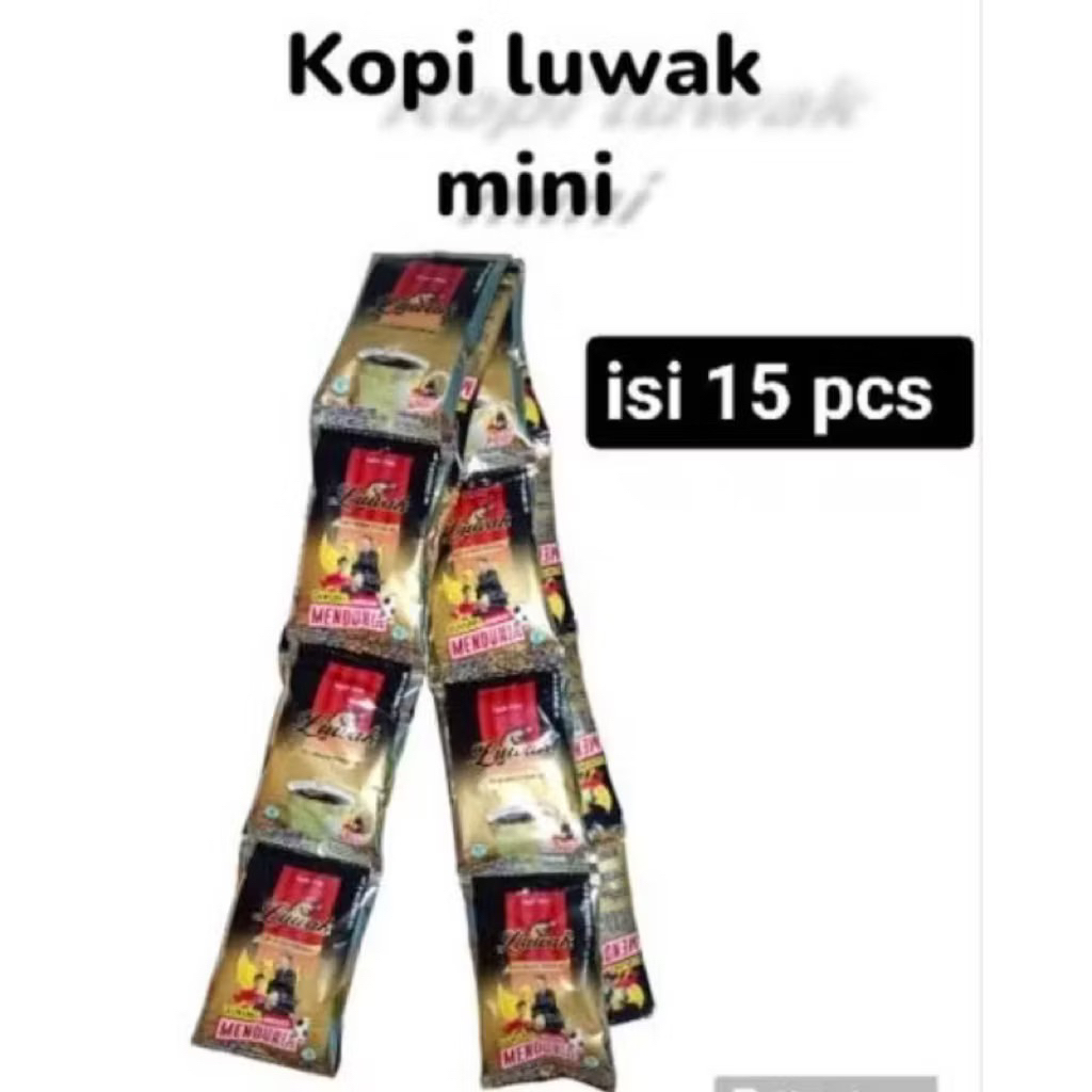

isi 45pcs / 30pcs / 15pcs Kopi Luwak Hitam 6,5gram Renteng
