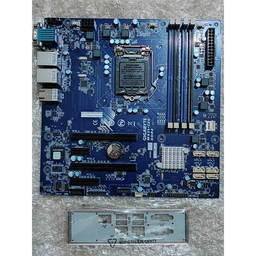 Mainboard Server Workstation Gigabyte MX31-CE0 Support Skylake / Kabylake Intel LGA 775 Xeon / Celer