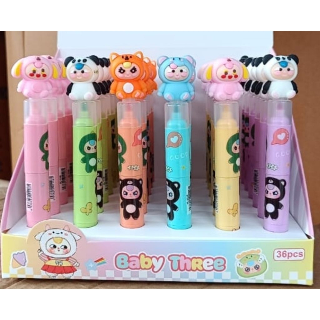 

Stabilo 3 Susun Capybara Kuromi Cinnamoroll and Friends 1 Box 36pcs || Stabilo Lucu || Highlighter