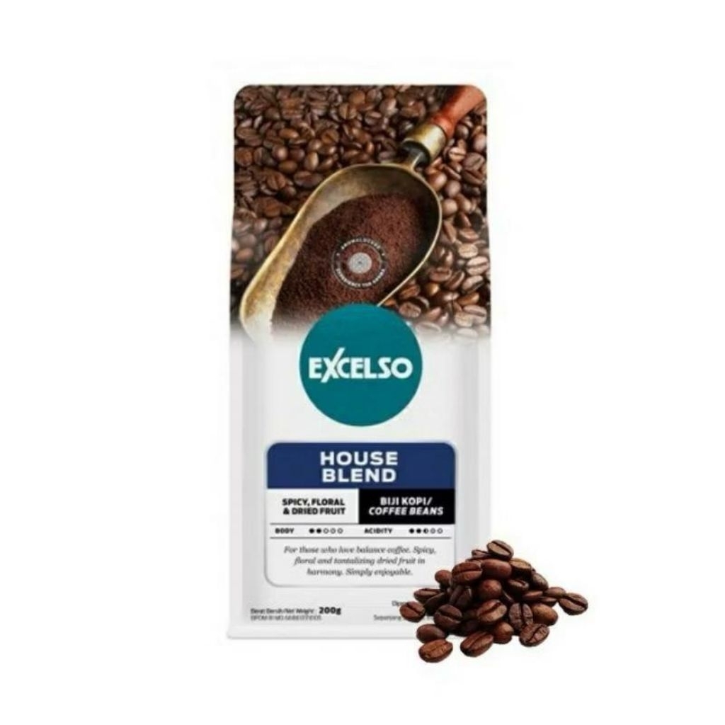 

Kopi House Blend Excelso 200 Gram (Kopi Biji/Coffee Beans)