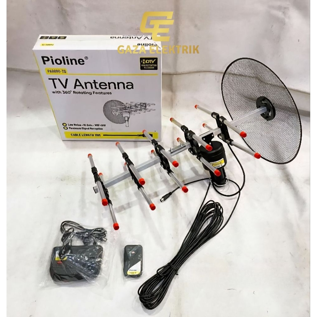 Antena Tv digital rotari PIOLINE 880 Plus kabel dan boster