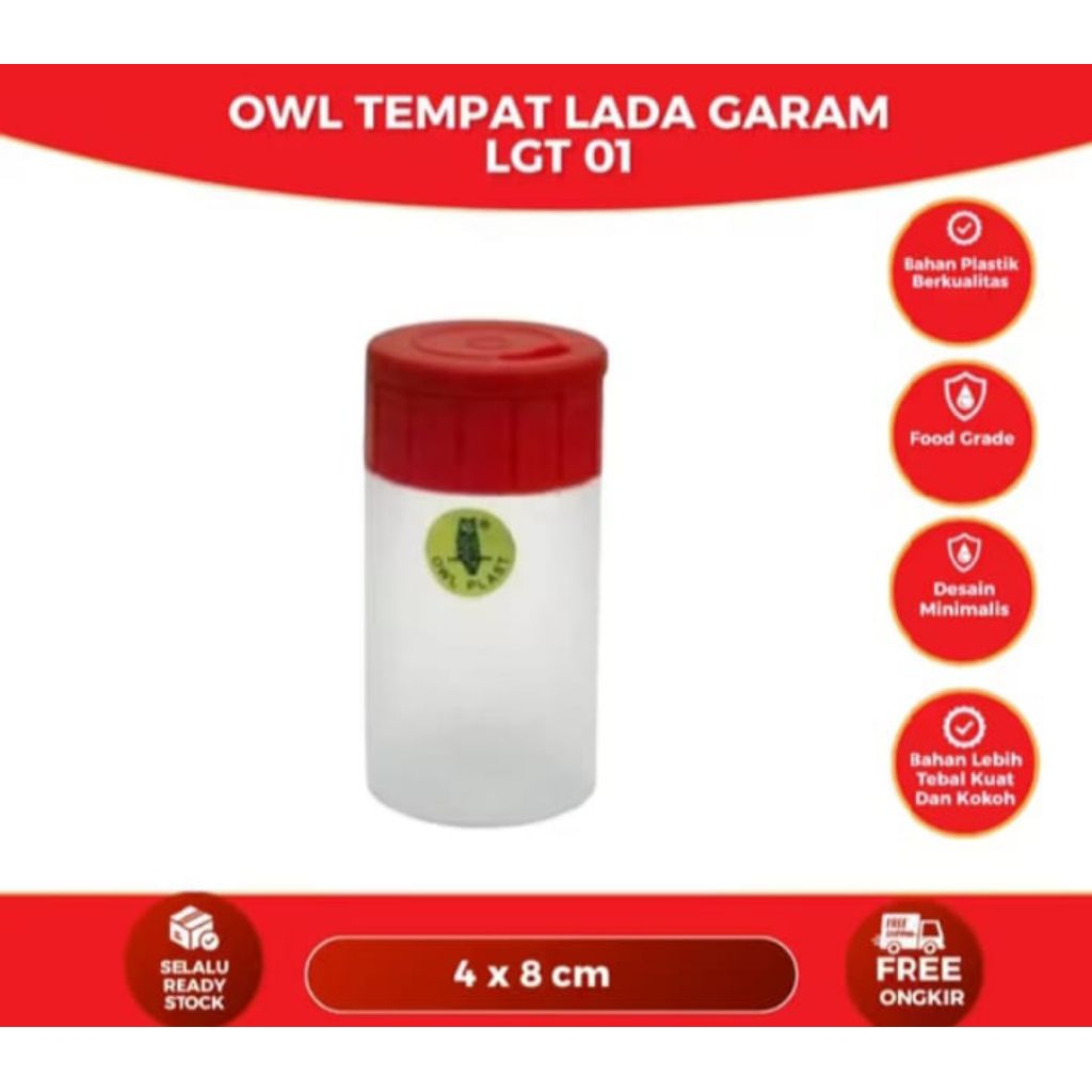 Tempat Lada - Garam - Tusuk Gigi / Wadah Bumbu Merica Owl Plast