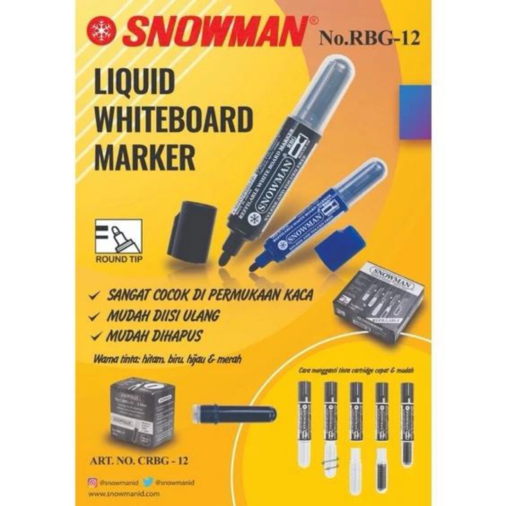 

Spidol Whiteboard RBG Snowman