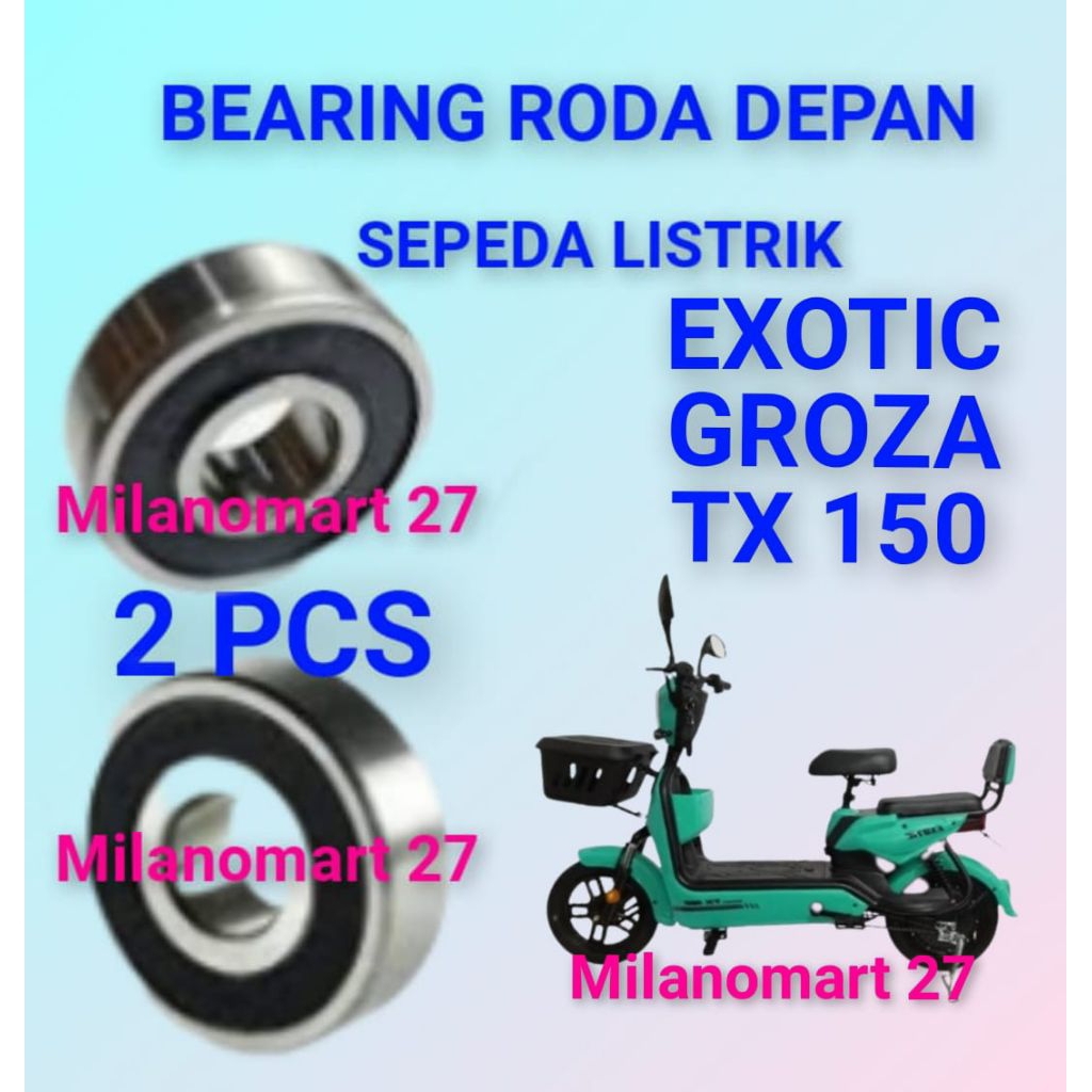 bearing roda depan exotic groza TX 150 switch sein bel lampu sepeda listrik exotic groza TX150