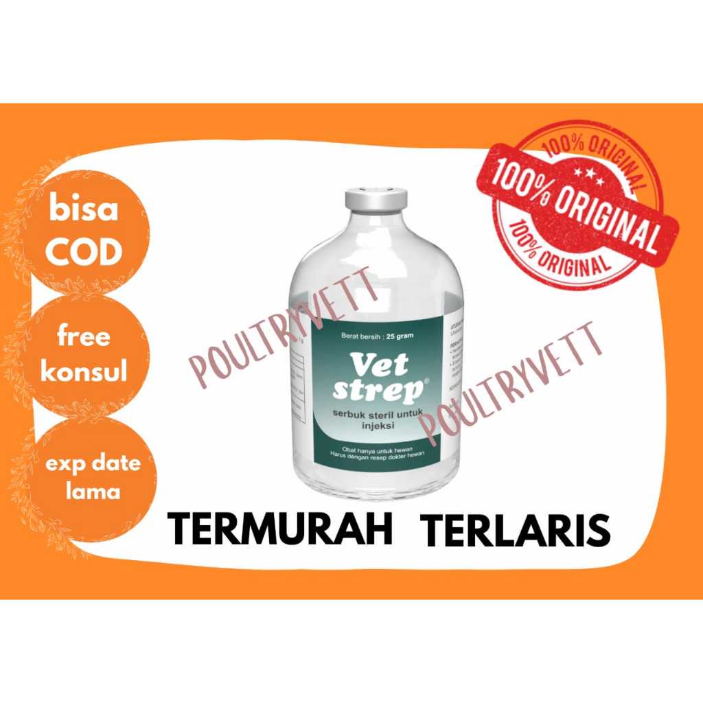 (ANTIBIOTIK AYAM) VET STREP 125 gram | Obat snot ayam
