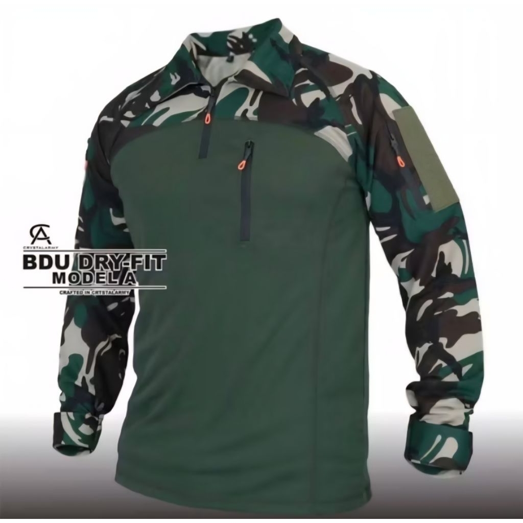 kaos BDU loreng lengan panjang / kaos pria panjang / bdu dryfit