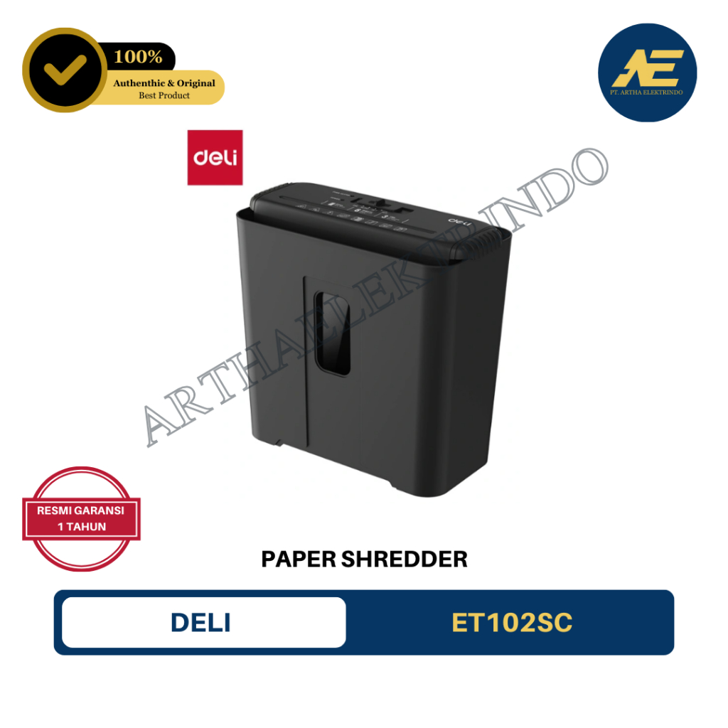 Deli ET102SC Paper Shredder / Mesin Penghancur Kertas 6 Lembar - 12 Liter ET 102 SC