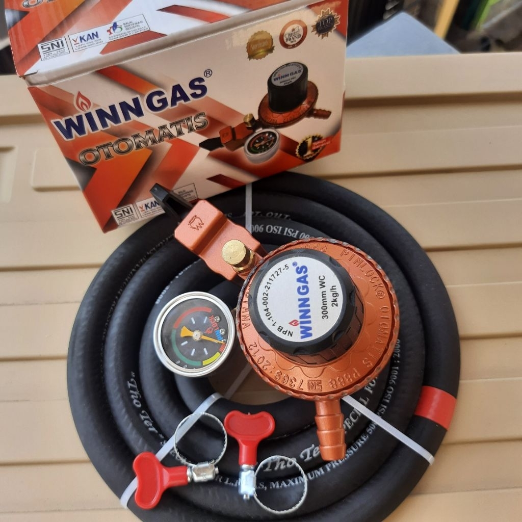 REGULATOR Safety Lock Winn Gas Otomatis - Pinlock - Regulator untuk Lpg Pertamina