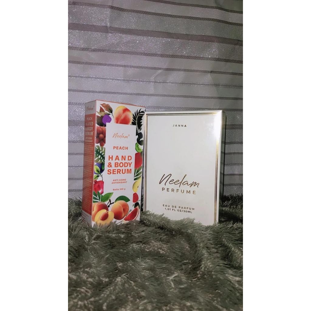 TERMURAH PARFUM NEELAM 30 ML + HAND & BODY SERUM 100 GRAM/TERBUAT DARI DAUN NILAM ASLI