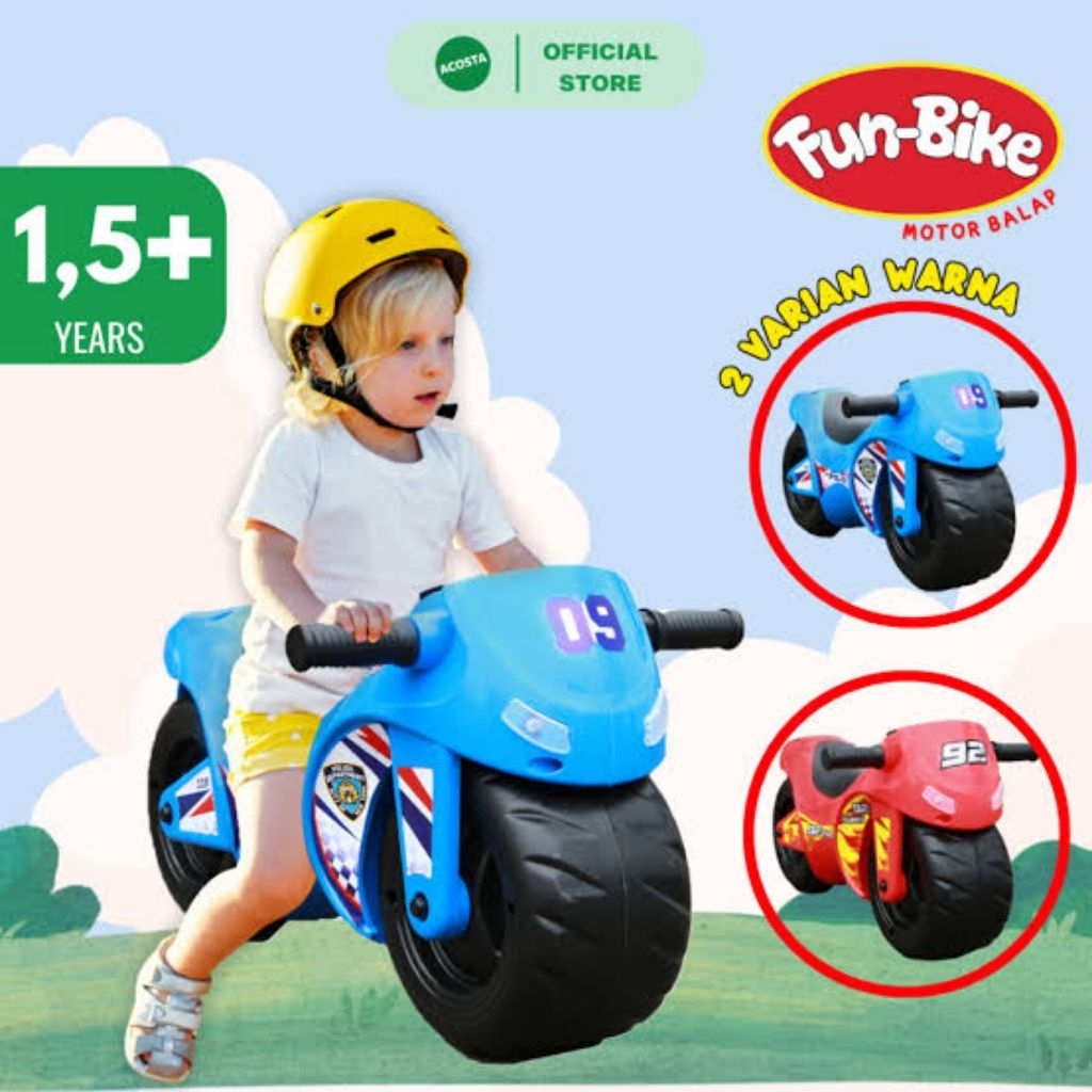 FREE ONGKIR  (BISA COD) MAINAN BARU FUNBIKE MOTOR BALAP MOTOR SPORT JUMBO  mainan motoran Spor anak 