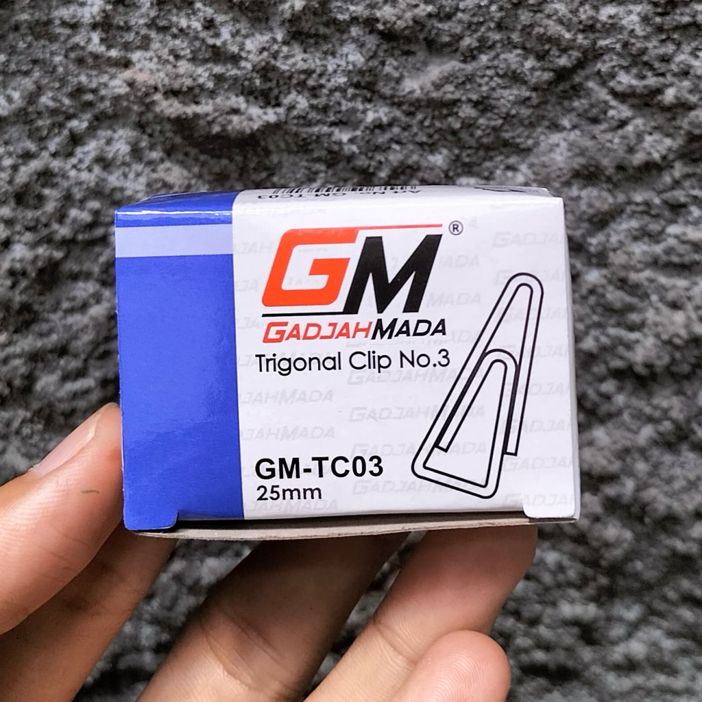 

[KOTAK DALAM] Paper clip/ trigonal clip/ penjepit kertas GAJAH MADA no.3