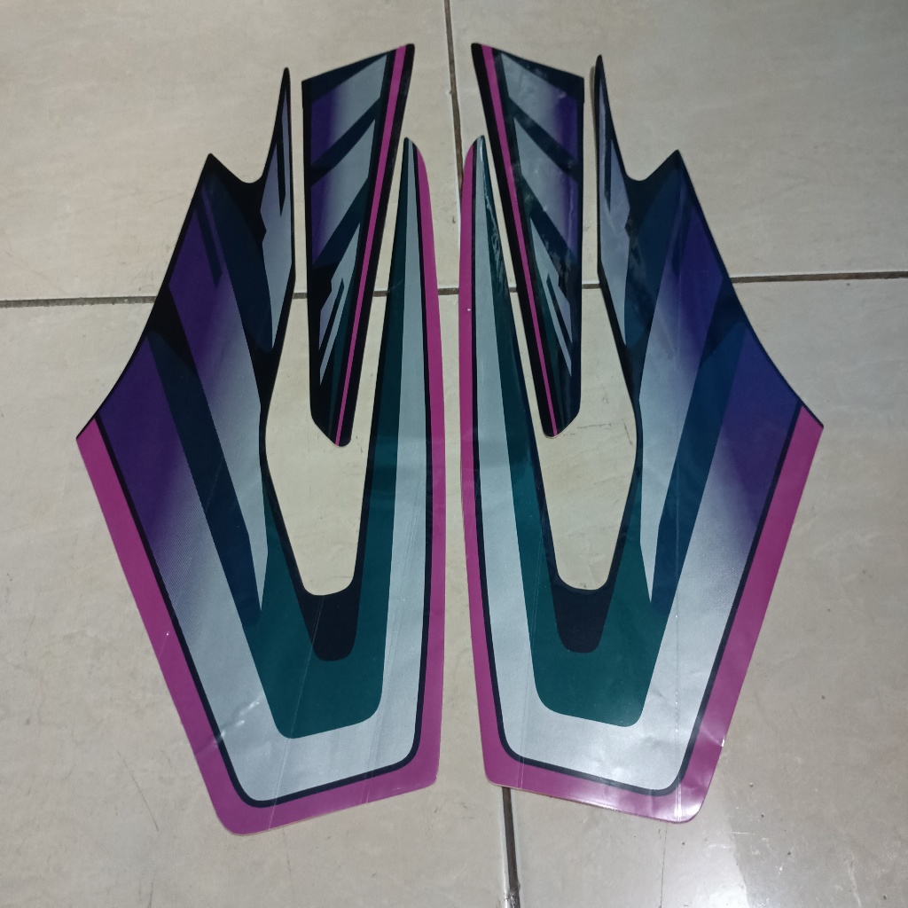 stiker striping yamaha rx king 1997 ungu lis body standar berkualitas original