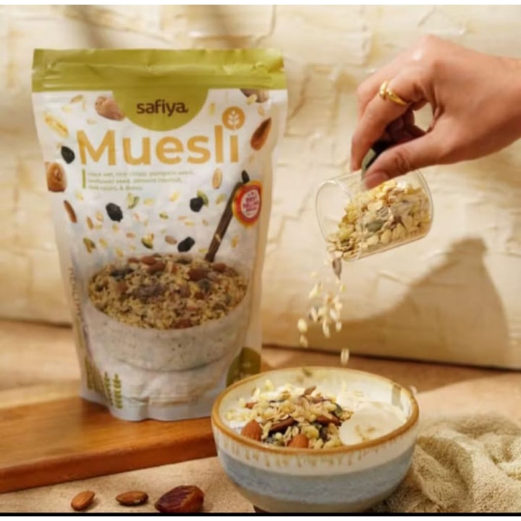 

Muesli Safiya Original isi 500gram sereal siap kirim